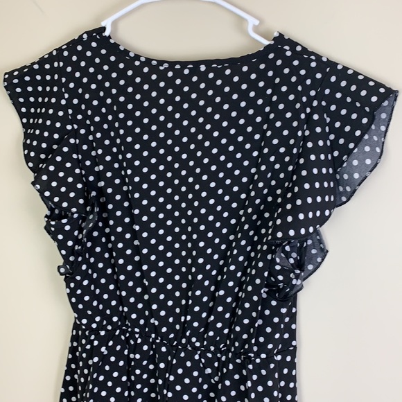 Ruffle sleeve polka dot summer dress - Picture 4 of 5